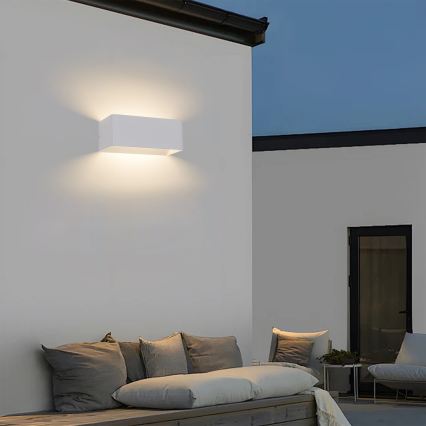 Brilagi - Aplique de pared exterior LED DONNANI LED/7W/230V 20 cm blanco IP44