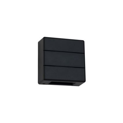Brilagi - Aplique de pared exterior LED DOUBLERAY LINE LED/6W/230V negro IP54