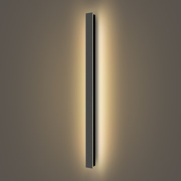 Brilagi - Aplique de pared exterior LED LINEAR LED/22W/230V 3000K IP65 100 cm negro CRI 90