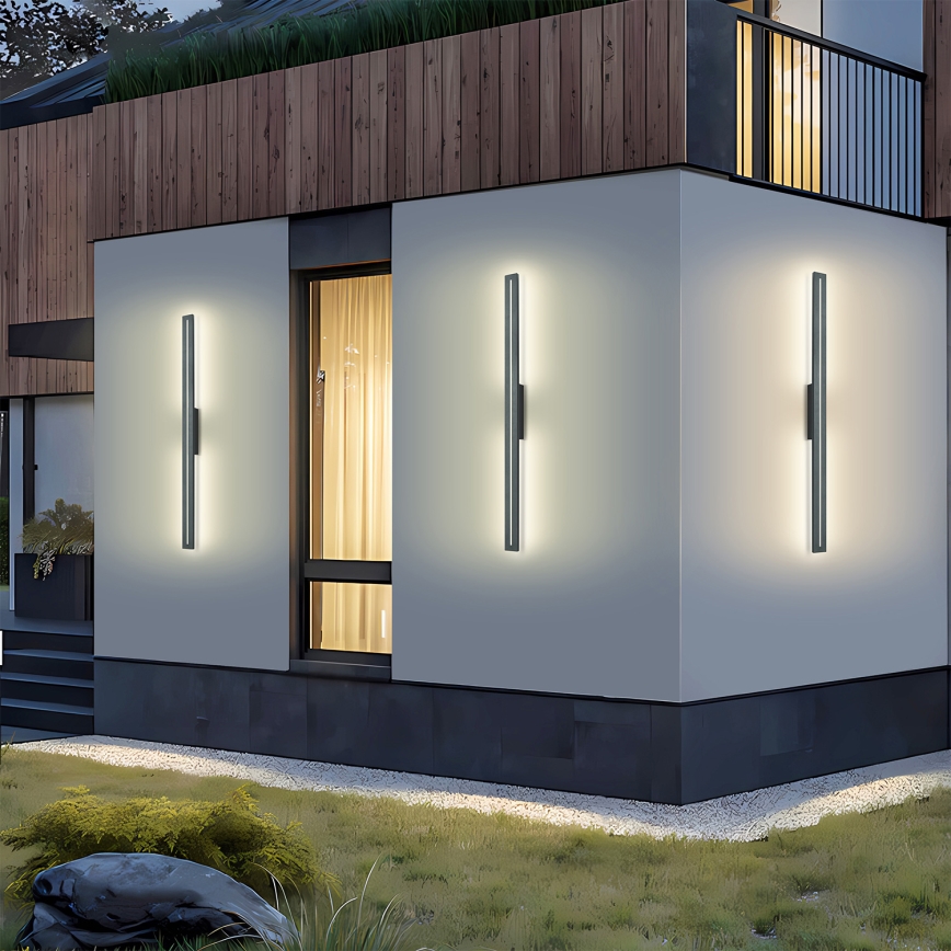 Brilagi - Aplique de pared exterior LED LINEO LED/24W/230V 3000K IP65 100 cm antracita CRI 90