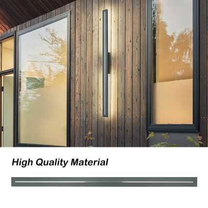 Brilagi - Aplique de pared exterior LED LINEO LED/24W/230V 3000K IP65 100 cm antracita CRI 90
