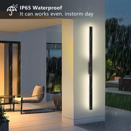 Brilagi - Aplique LED exterior LUNA LED/30W/230V 4000K IP65 150 cm negro CRI 90
