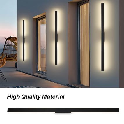 Brilagi - Aplique LED exterior LUNA LED/30W/230V 4000K IP65 150 cm negro CRI 90