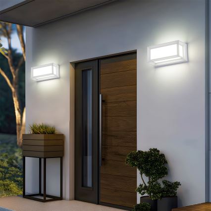 Brilagi - Aplique LED de pared exterior PARKER LED/12W/230V 3000/4500/6000K blanco IP44