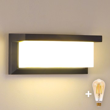 Brilagi - Aplique de pared exterior LED regulable BRICKY 1xE27/6W/230V 2700-6500K IP54 antracita