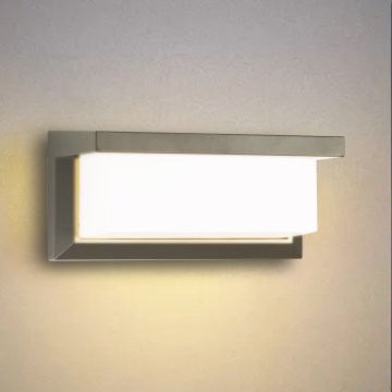 Brilagi - Aplique de pared exterior LED regulable BRICKY 1xE27/6W/230V 2700-6500K IP54 gris