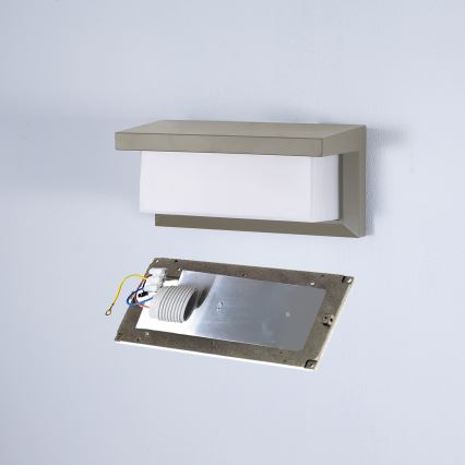 Brilagi - Aplique de pared exterior LED regulable BRICKY 1xE27/6W/230V 2700-6500K IP54 gris