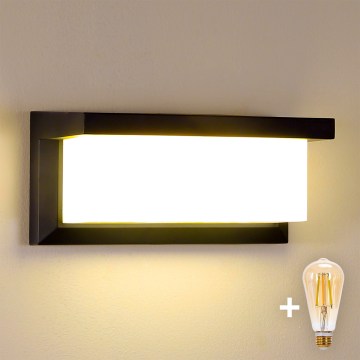 Brilagi - Aplique de pared exterior LED regulable BRICKY 1xE27/6W/230V 2700-6500K IP54 negro