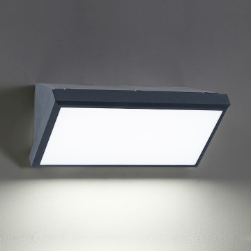 Brilagi - Aplique de pared exterior LED regulable TRIANGLE 1xE27/6W/230V 2700-6500K IP65 antracita