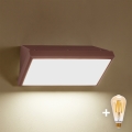 Brilagi - Aplique de pared exterior LED regulable TRIANGLE 1xE27/6W/230V 2700-6500K IP65 marrón