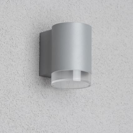 Brilagi - Aplique de pared exterior LED RGBW regulable MATERA 1xGU10/4,8W/230V 3000K IP54 gris + mando a distancia