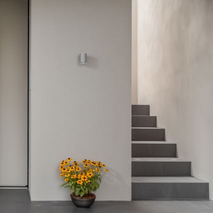 Brilagi - Aplique de pared exterior LED RGBW regulable MATERA 1xGU10/4,8W/230V 3000K IP54 gris + mando a distancia