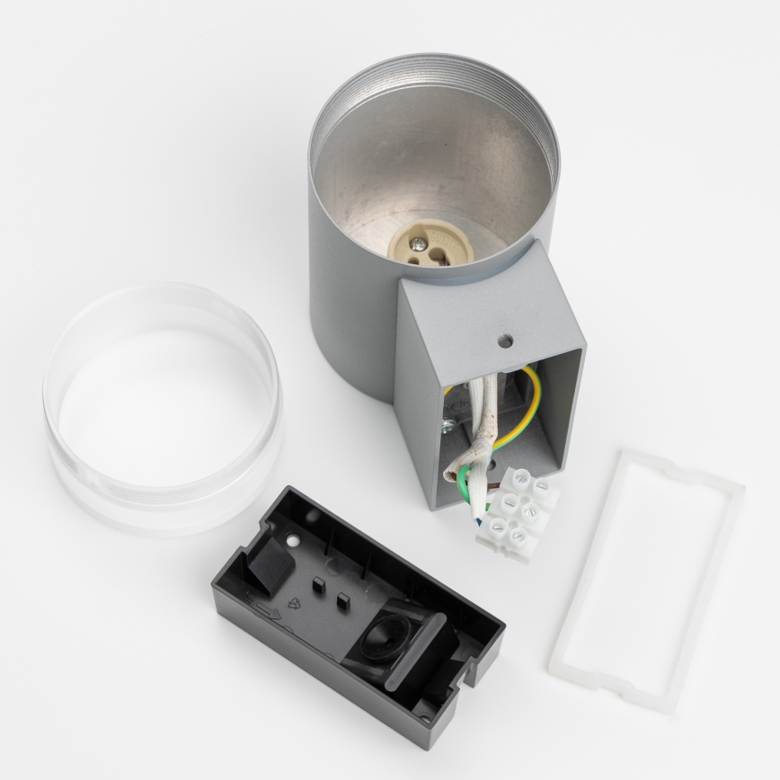 Brilagi - Aplique de pared exterior LED RGBW regulable MATERA 1xGU10/4,8W/230V 3000K IP54 gris + mando a distancia