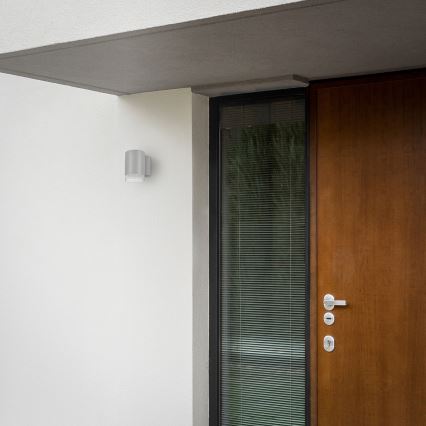 Brilagi - Aplique de pared exterior LED RGBW regulable MATERA 1xGU10/4,8W/230V 3000K IP54 gris + mando a distancia