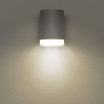 Brilagi - Aplique de pared exterior LED RGBW regulable MATERA 1xGU10/4,8W/230V 3000K IP54 gris + mando a distancia
