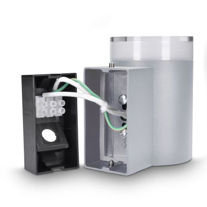 Brilagi - Aplique de pared exterior LED RGBW regulable MATERA 1xGU10/4,8W/230V 3000K IP54 gris + mando a distancia