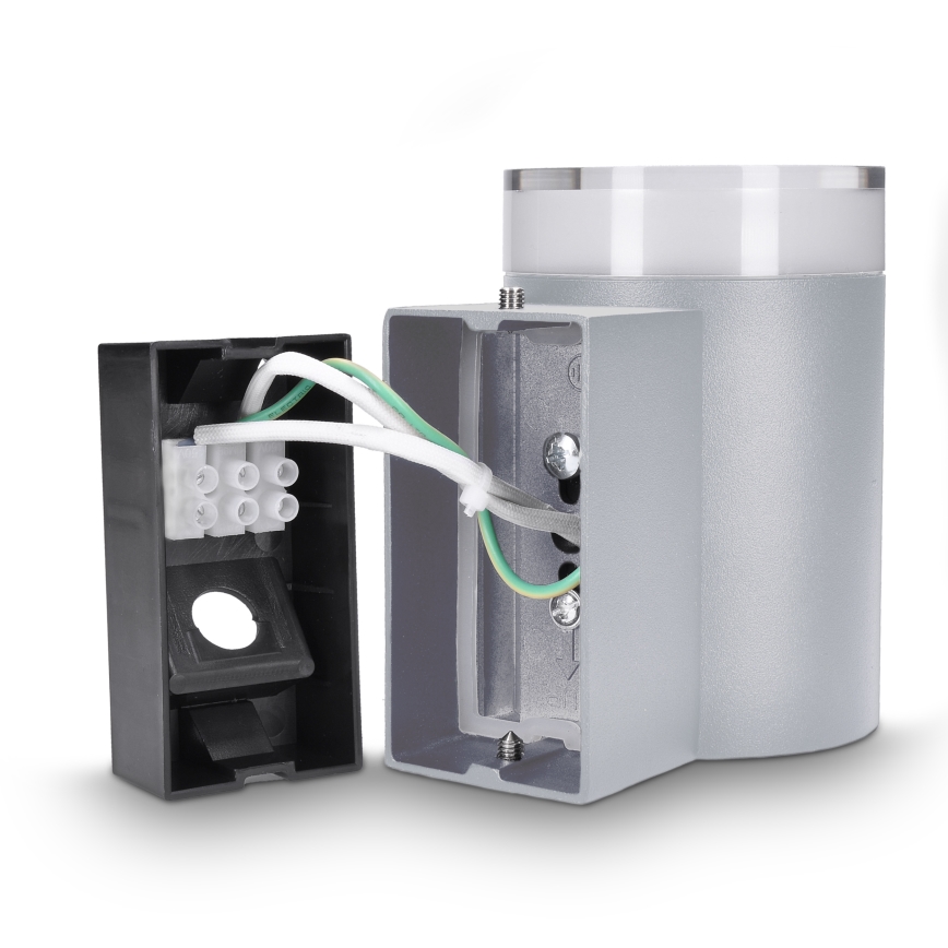 Brilagi - Aplique de pared exterior LED RGBW regulable MATERA 1xGU10/4,8W/230V 3000K IP54 gris + mando a distancia