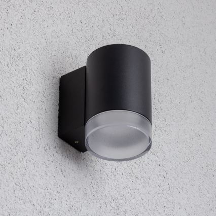 Brilagi - Aplique LED RGBW regulable de pared para exterior MATERA 1xGU10/4,8W/230V 3000K IP54 negro + mando a distancia