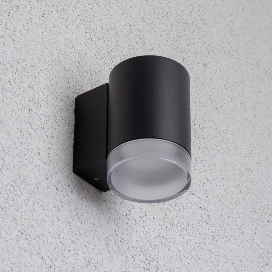 Brilagi - Aplique LED RGBW regulable de pared para exterior MATERA 1xGU10/4,8W/230V 3000K IP54 negro + mando a distancia