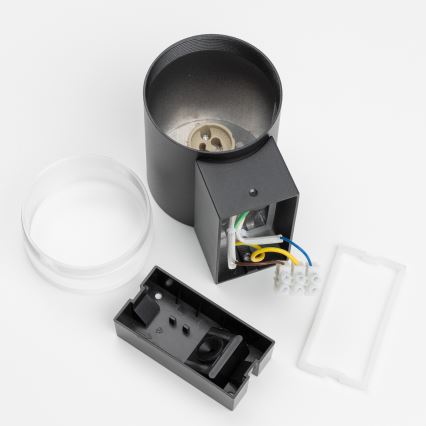 Brilagi - Aplique LED RGBW regulable de pared para exterior MATERA 1xGU10/4,8W/230V 3000K IP54 negro + mando a distancia