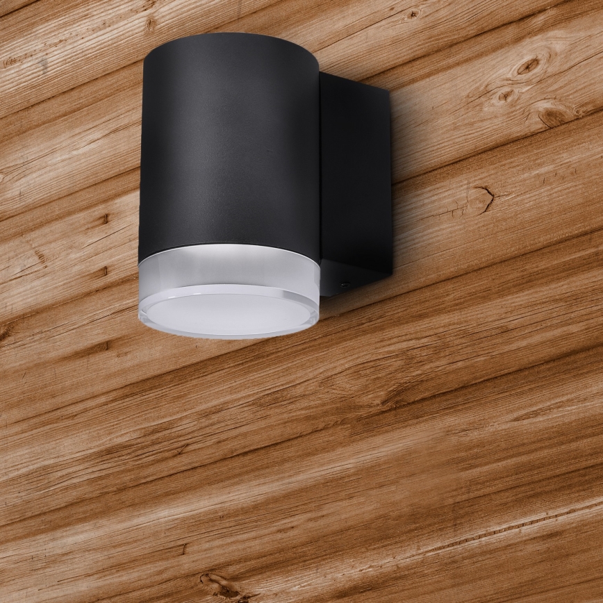Brilagi - Aplique LED RGBW regulable de pared para exterior MATERA 1xGU10/4,8W/230V 3000K IP54 negro + mando a distancia