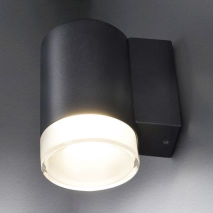 Brilagi - Aplique LED RGBW regulable de pared para exterior MATERA 1xGU10/4,8W/230V 3000K IP54 negro + mando a distancia