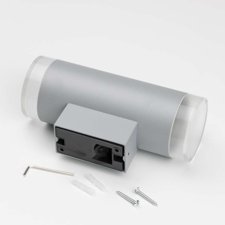 Brilagi - Luminaria de pared exterior LED RGBW regulable MATERA 2xGU10/4,8W/230V 3000K IP54 gris + mando a distancia