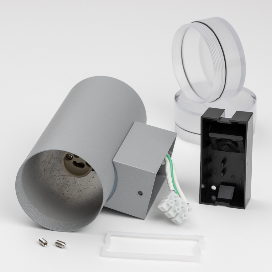 Brilagi - Luminaria de pared exterior LED RGBW regulable MATERA 2xGU10/4,8W/230V 3000K IP54 gris + mando a distancia