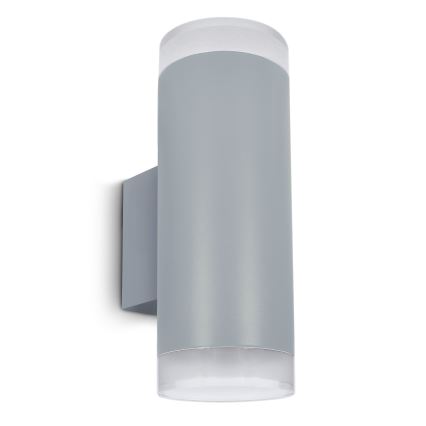 Brilagi - Luminaria de pared exterior LED RGBW regulable MATERA 2xGU10/4,8W/230V 3000K IP54 gris + mando a distancia