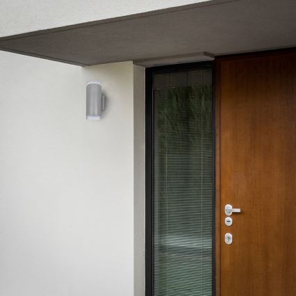 Brilagi - Luminaria de pared exterior LED RGBW regulable MATERA 2xGU10/4,8W/230V 3000K IP54 gris + mando a distancia