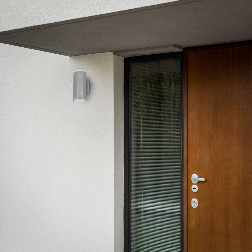 Brilagi - Luminaria de pared exterior LED RGBW regulable MATERA 2xGU10/4,8W/230V 3000K IP54 gris + mando a distancia