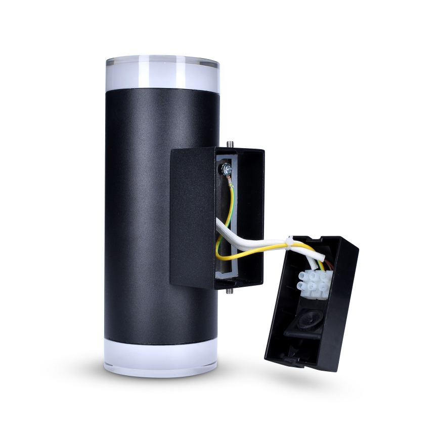 Brilagi - Aplique de pared exterior LED RGBW regulable MATERA 2xGU10/4,8W/230V 3000K IP54 negro + mando a distancia