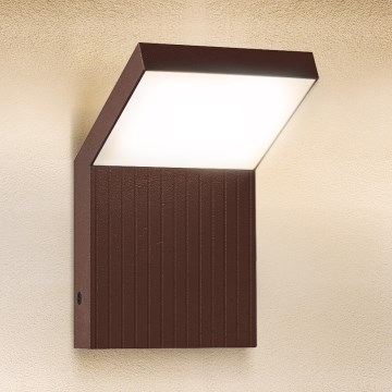 Brilagi - Aplique de pared exterior LED RIANO LED/8W/230V marrón IP65