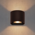 Brilagi - Aplique de pared exterior LED RONDO LED/6W/230V marrón IP54