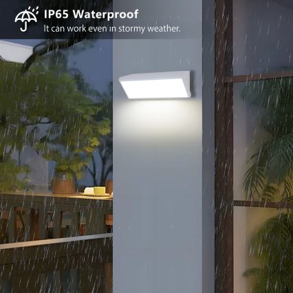 Brilagi - Aplique de pared LED para exterior TRIANGLE LED/42W/230V 45 cm blanco IP65