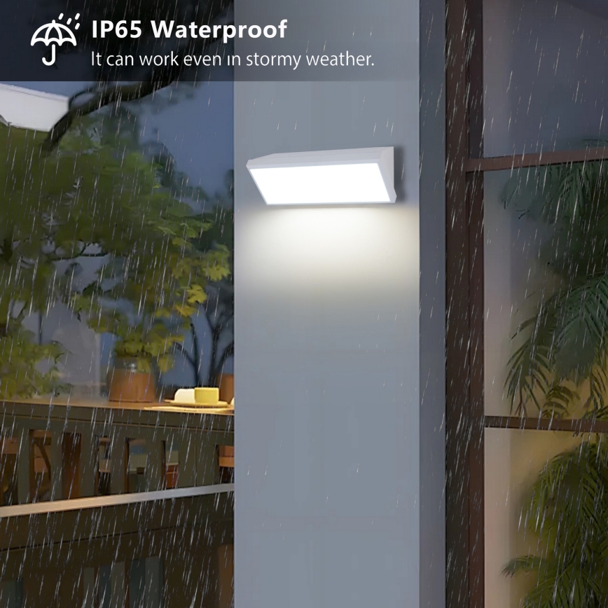 Brilagi - Aplique de pared LED para exterior TRIANGLE LED/42W/230V 45 cm blanco IP65
