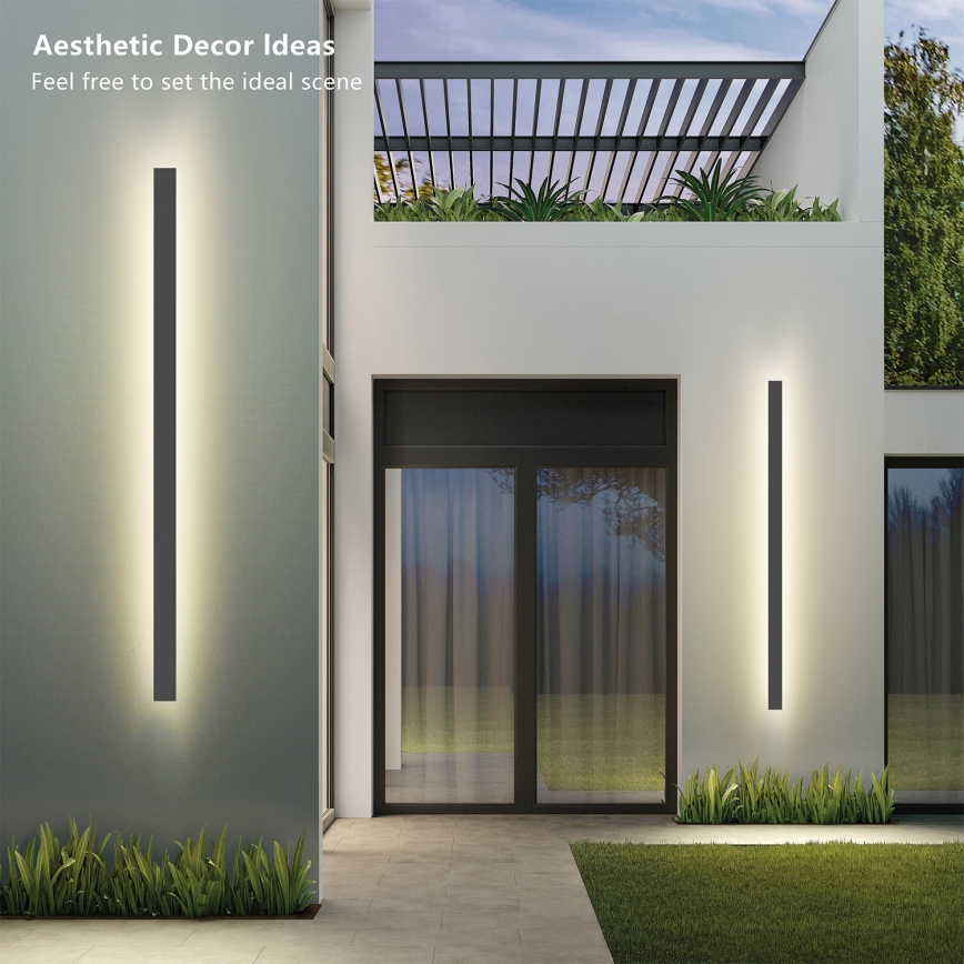 Brilagi - Aplique LED de pared para exterior LINEAR LED/32W/230V 3000K IP65 140 cm antracita CRI 90