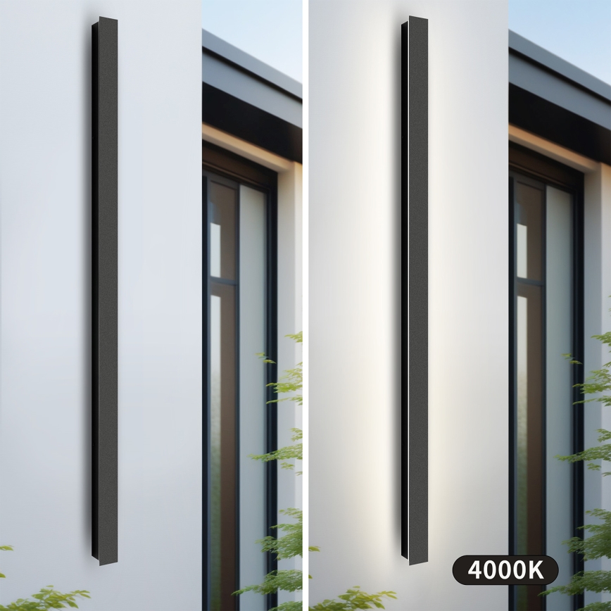 Brilagi - Aplique mural LED para exterior LINEAR LED/32W/230V 4000K IP65 140 cm negro CRI 90