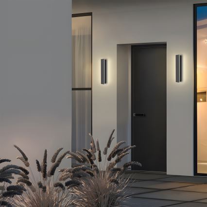 Brilagi - Aplique LED de pared para exterior LINEAR LED/8W/230V 3000K IP65 30 cm antracita CRI 90