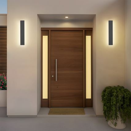 Brilagi - Aplique LED de pared para exterior LINEAR LED/8W/230V 3000K IP65 30 cm antracita CRI 90