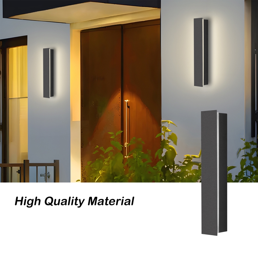 Brilagi - Aplique LED de pared para exterior LINEAR LED/8W/230V 3000K IP65 30 cm antracita CRI 90