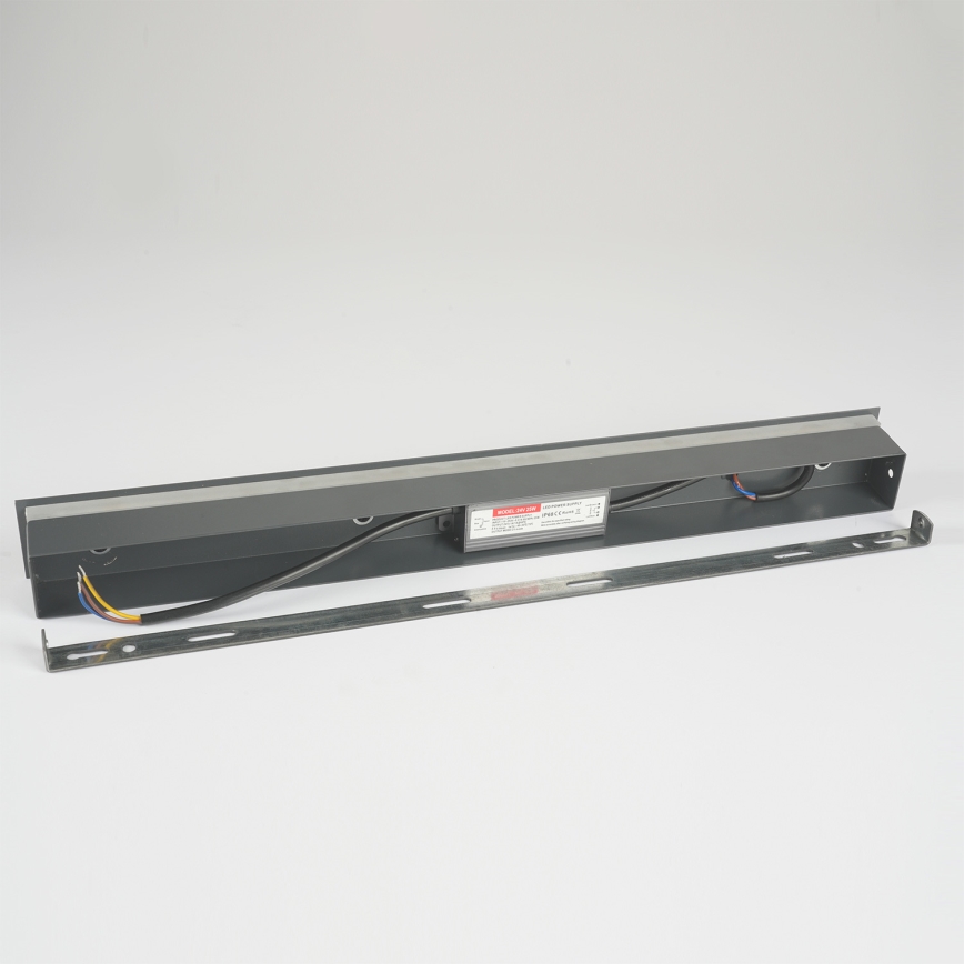 Brilagi - Aplique LED de pared para exterior LINEAR LED/8W/230V 3000K IP65 30 cm antracita CRI 90