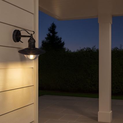 Brilagi - Aplique de pared exterior MOLDE 1xE27/60W/230V IP44 bronce/pátina