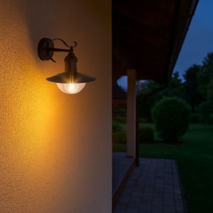 Brilagi - Aplique de pared exterior MOLDE 1xE27/60W/230V IP44 negro