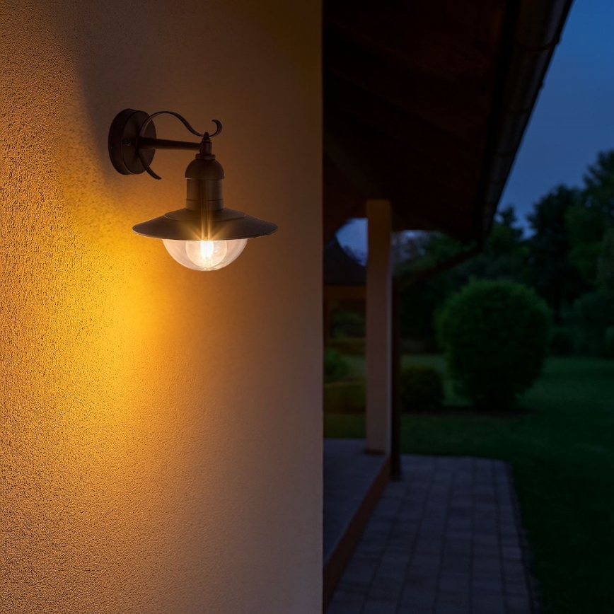 Brilagi - Aplique de pared exterior MOLDE 1xE27/60W/230V IP44 negro