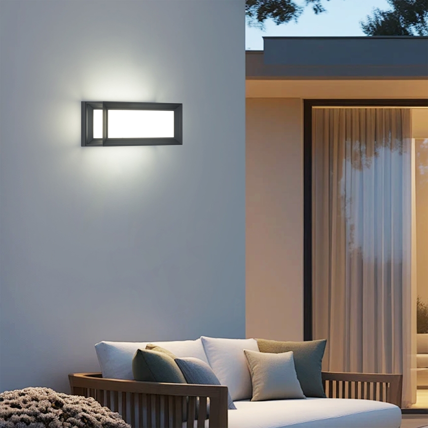 Brilagi - Aplique de pared exterior PARKER 1xE27/60W/230V antracita IP44