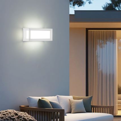 Brilagi - Aplique de pared exterior PARKER 1xE27/60W/230V blanco IP44
