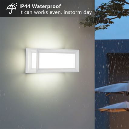 Brilagi - Aplique de pared exterior PARKER 1xE27/60W/230V blanco IP44