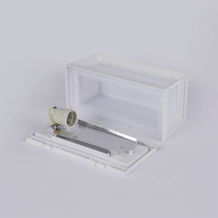 Brilagi - Aplique de pared exterior PARKER 1xE27/60W/230V blanco IP44