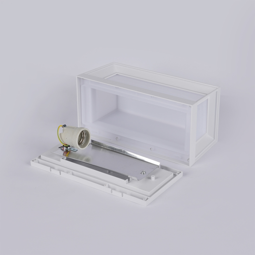 Brilagi - Aplique de pared exterior PARKER 1xE27/60W/230V blanco IP44